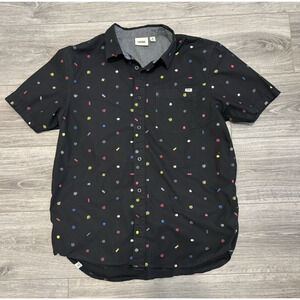 Vans Black Skull Off The Wall Short Sleeve Emoji‎ Print Streetwear Medium